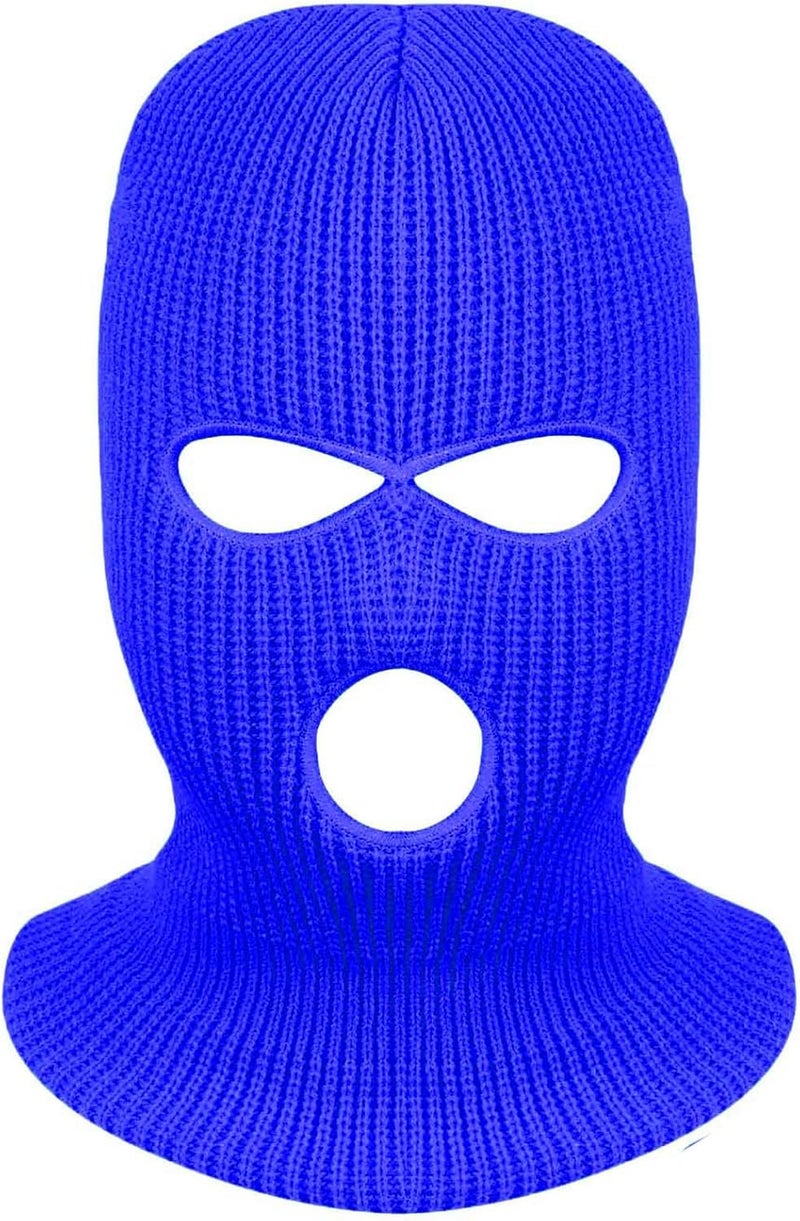 Tmflexe 3-Hole Full Face Mask Cover Ski Mask Winter Balaclava Cap Knitted Face Cover for Winter Outdoor Sports - Image 1
